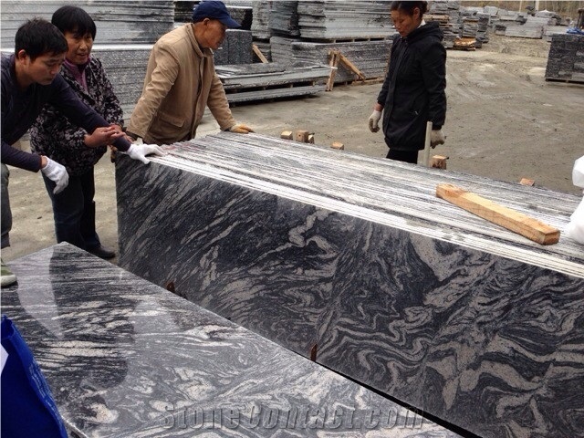 A Quality China Juparana Spray Pink Wave Granite Slabs Tiles Cut to Size Wall Cladding Panel,Floor Covering Pattern,Exterior Walling Pattern Tile