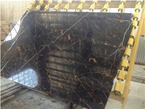 Golden Galaxy Marble Slabs & Tiles, Black Gold Marble Slabs, Covering Tiles Polished