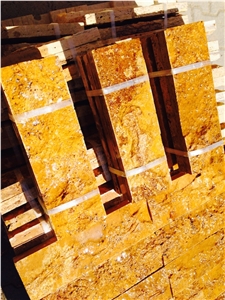 Golden Travertine - Split Face 10xfl
