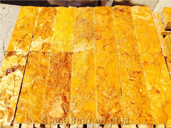 Golden Travertine - Split Face 30x10 cm