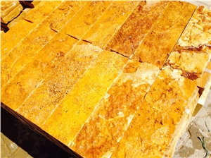 Golden Travertine - Split Face 30x10 cm