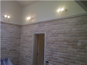 Ivory Travertine - Split Face 10xfl - Application