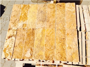 Yellow Travertine - Split Face 10xfl