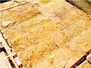 Yellow Travertine - Split Face 30x10 cm