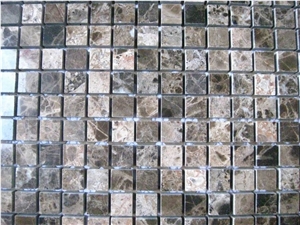 Dark Emperador Marble Mosaic Tiles,Turkey Brown Marble