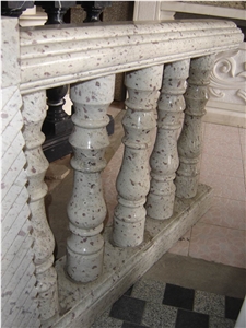 Marble Handrail,Stone Balustrade, Marble Balustrade,China Marquina Black Marble