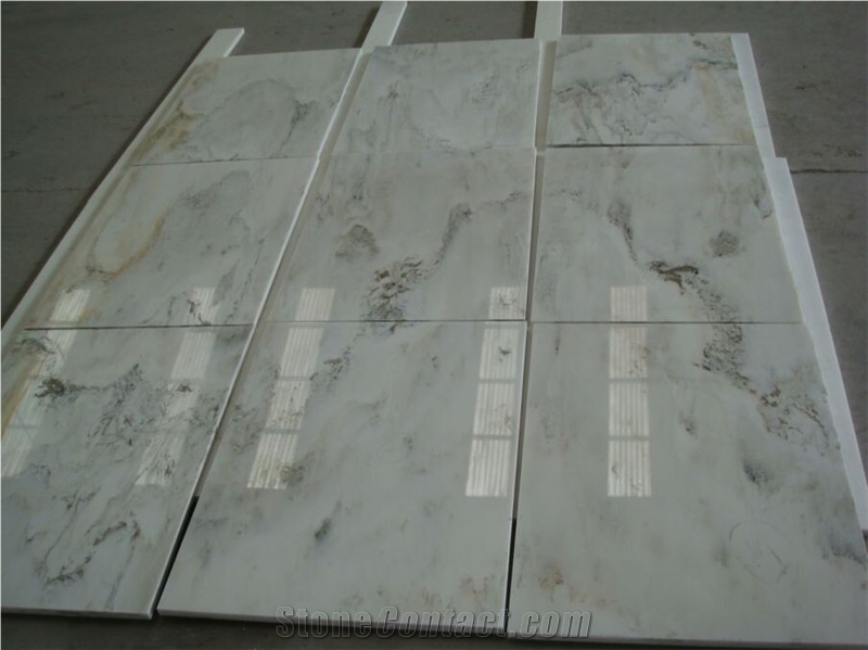 Popular Natural White Marble Floor Tile, Natural White Marble Floor Tiles