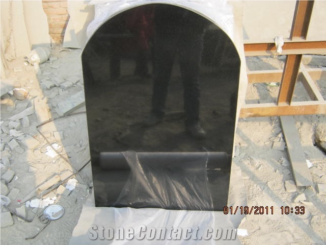 Russian Style Black Tombstone, Shanxi Black Granite Monument & Tombstone