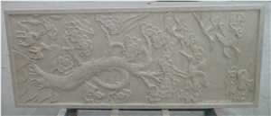 3d Natural Marble Types Of Wall Paneling, Beige Marble Wall Panels