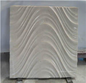 Natural Stone 3d Wave Inside Wall Paneling