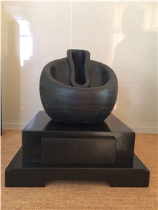 Wuxiang Incense Pedestal,Diamond Black Granite Artifacts & Handcrafts