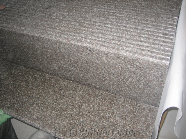 Our Quarry G664 Pink Granite Polished Step Stair