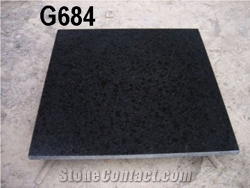 Popular Cheap China G684 Absolute Nero Black Granite Polished Kitchen Countertop with Round/Bullnose Edge Profile, Desk Bar Bench Worktops, Factory High Quality with Competitive Prices, Natural Stone