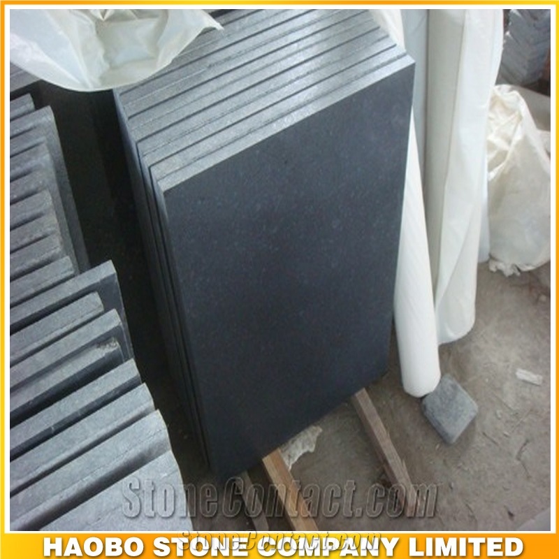 Chinese Cheap Stone G684 30x60cm Honed, Flamed Flooring Tiles, Black Granite Side Walk Pavers