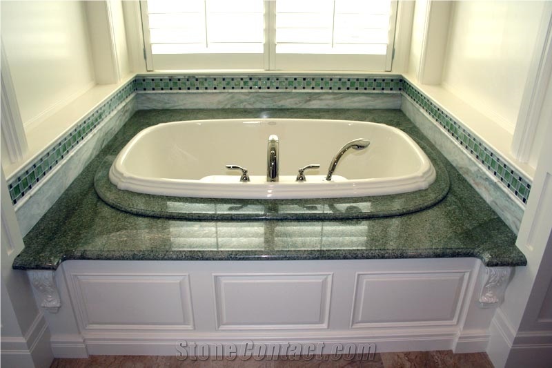 Coast Green Granite Bath Tub Surround, Tub Deck