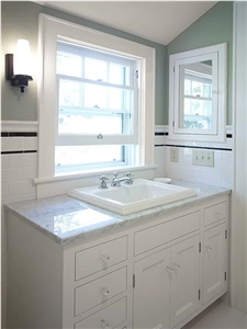 Orto Di Donna Venato White Marble Bathroom Vanity Tops