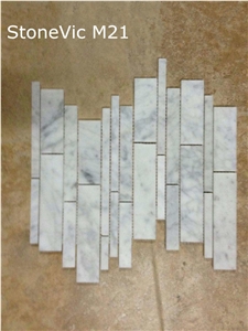 Bianco Carrara Marble Chips Mosaic