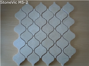 Cream Marfil Marble Mosaic Tile, Beige Marble Mosaic