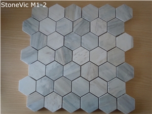Hexagon White Marble Mosaic