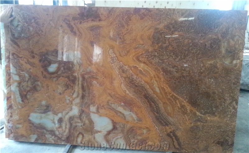 Laminated Tranlusent Tiger Onyx (Red Onyx) 8mm Thickness