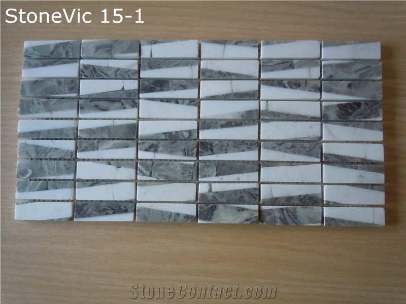 Multicolor White and Grey Mosaic