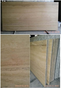 Silver Travertine Aluminum Honey-Comb Panel