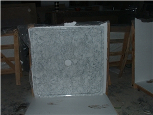 White Carrara Marble Shower Base/Shower Tray