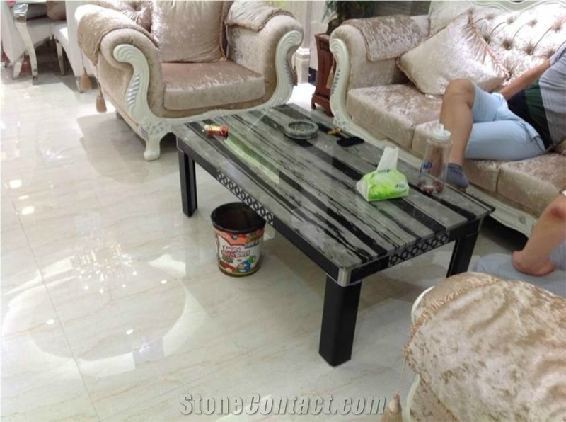 Black and Grey Natural Stone Coffee Table No.21