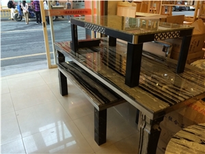 Black and Grey Natural Stone Table No.23