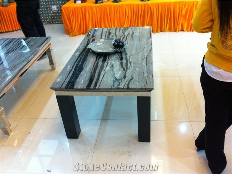 Black and Grey Natural Stone Table No.5