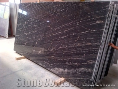 Black-Markino Granite Slabs & Tiles, India Black Granite