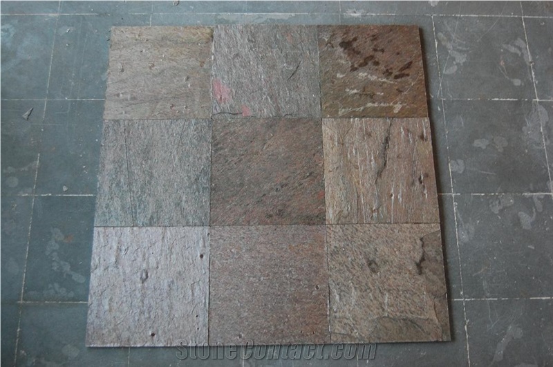 Golden Slate Tiles, India Grey Slate