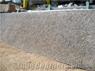 Tiger-Skin Granite Slabs & Tiles, India Brown Granite