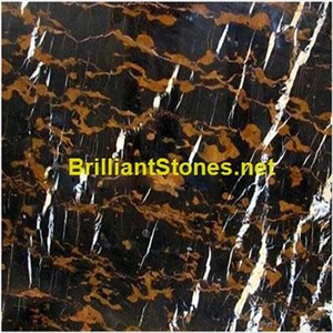 Afghanistan Black Portoro Marble Slabs & Tiles