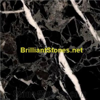 Italy Black Marquina Marble Slabs & Tiles
