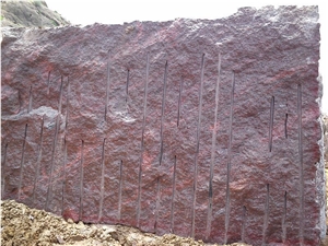 India Red Granite, Red Granite Block