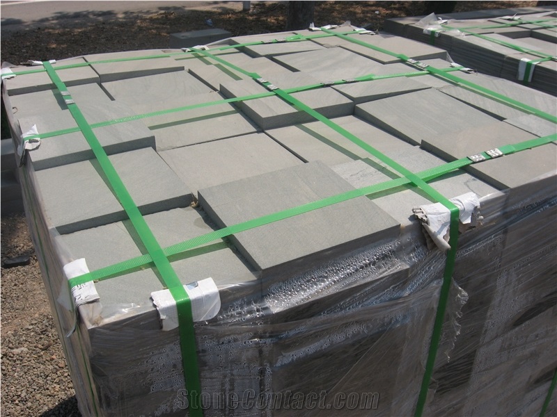 Grey Green Sandstone Tile, China Green Sandstone