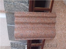 Red Granite Curved Stone Border,G386-8 Red Granite Window Sills & Doors