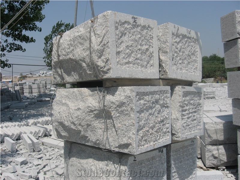 Retaining Wall Blocks for Sale, G341 Grey Granite Mushroom Stone