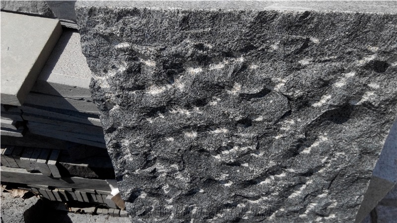 Rough Surface Black Granite Paver,Bush Hammered G370 Paver