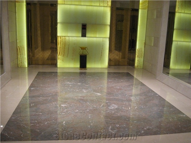 Colorful Coral Marble Slabs & Tiles, China Red Marble