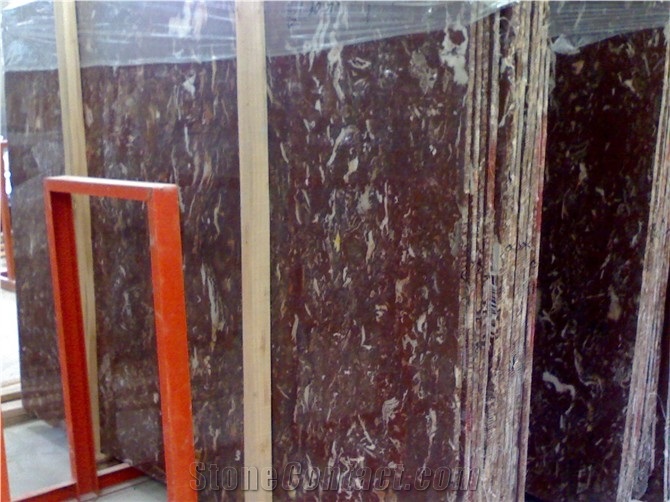 Colorful Coral Marble Slabs & Tiles