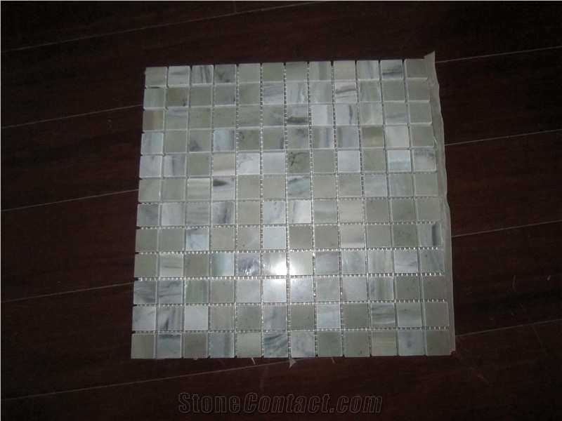 Jade White Marble Hexagon Mosaics