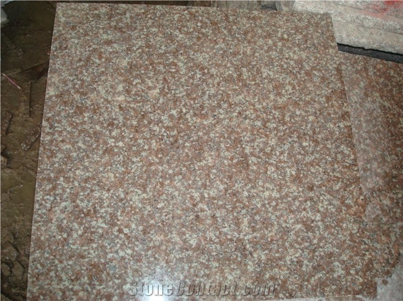 G687 Polished Granite Tile, Peach Red Granite Floor Tiles,Peach Blossom Red Granite Polished Tiles