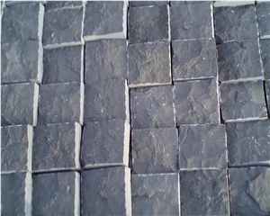 China Black Basalt Cubes,Cobble Stone