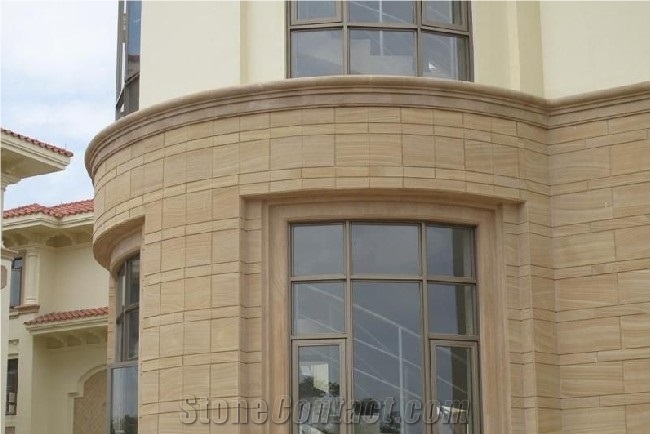 China Yellow Sandstone Wall Tiles Projects