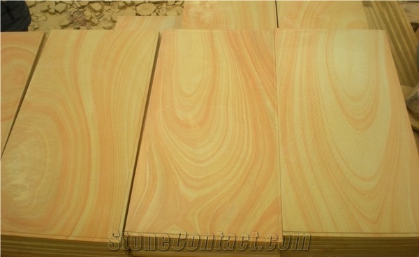 Honed China Wooden Sandstone Tiles