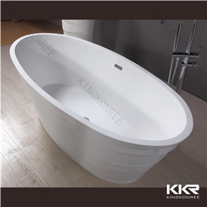 Timeless Style Stone Bathtub Resin Freestanding Tub, Solid Surface Bathtubs