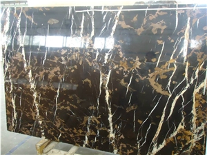 Black & Gold Marble Polished Slabs & Tiles, Pakistan Black Gold Marble Polished Tiles and Slabs,