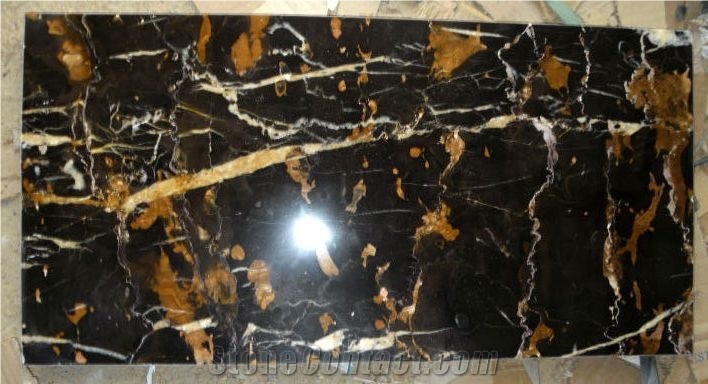 Black & Gold Marble Polished Slabs & Tiles, Pakistan Black Gold Marble Polished Tiles and Slabs,
